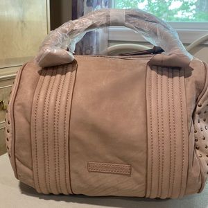 BCBG MAX AZARIA brand new beige bag 3 zippers in buttery soft leather.